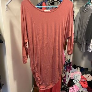 Rust long sleeve dress